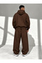 Unisex Circle Printed Oversize Winter Sweatshirt and Baggy Sweatpants Set - 5