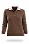 Brown Contrast Polo Collar Sweater 261107