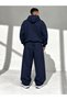 Unisex Circle Printed Oversize Winter Sweatshirt and Baggy Sweatpants Set - 5