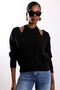Black Athlete Detailed Knitwear Set 251295 - 5