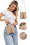 Plush Mobile Phone and Mini Shoulder Bag with Adjustable Strap Soft Textured Casual Crossbody Bag