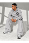Unisex Circle Printed Oversize Winter Sweatshirt and Baggy Sweatpants Set - 3