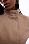 Camel Belted Faux Suede Jacket 40218 - 5