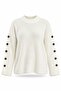 Ecru Buttoned Sleeve Sweater