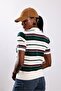 Ecru Striped Short Sleeve Knitwear 261131 - 5