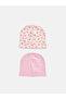 Rmz Gi̇yi̇m Farkiyla Printed Baby Girl Beanie 2-Pack - 2