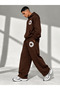 Unisex Circle Printed Oversize Winter Sweatshirt and Baggy Sweatpants Set - 2