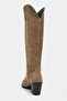 Sidley Rome Beige Genuine Suede Leather Pointed Toe Thick Heel Women's Dallas Boots - 6