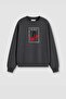 Women's Premium Fabric 3 Thread Cherry Printed Sweatshirt - 2