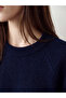 Two Mt Shop Quality Lcw Modest Navy Blue Knitwear Plain Oversize Women's Tunic - 4