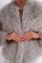 Wide Collar Feathered Jacket - 4