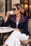 Nox Women's Double-Sided One-Way Plaid Coat with Stand Collar and Shawl Collar Alternative Premium Quality Coat - 5