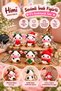 Set of 6 Cute Cow Figurine Keychains Miniature Animal Figure Bag Ornament Charm Gift Keychain - 2