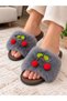 Women's Plush Fur Soft-Sole Lightweight Slippers with Cherry Details