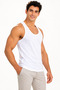 Men's Cotton Thick Strap U-Neck Comfortable Cut Daily Basic Sports Undershirt Anti-Sweat Breathable Underwear - 3