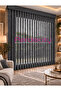 Luxury Net Anthracite Tulle Curtain, Modern and Aesthetically Pleasing, Straight Cut (Extra Foam), Suitable for Any Room.