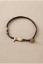 Handmade Real Leather and Brass Fish Detail Two-Wrap Special Design Bracelet - 4