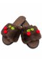 Women's Plush Fur Soft-Sole Lightweight Slippers with Cherry Details - 3