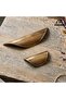 Leaf Antique Yellow 32 mm Handle Luxury Country Kitchen Furniture Cabinet Drawer Handle - 4