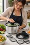 Stainless Steel Salad Dehydrator and Grater Set Pressing Slicer 6 Grater Blades with Lid - 2