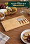 Bamboo Cheese Plate Set 37X18 cm Presentation and Cutting Board with 3 Cheese Knives