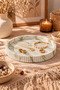 Decorative Concrete Serrated Model, Marble Pattern Presentation Tray, Presentation Holder, Multi-Purpose Jewelry Plate, Organizer, Decorative Tray - 3