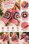 Women's Adult Fingerless Knitted Gloves Pink – Colorful Patterned Hand Warmer Gloves - 5