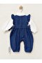 Baby Girl Denim Salopet Shirt 2-Piece Set - 7