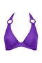 Summer Triangle Bikini Top, Underwire, Recycled Fabric, Gold Detailed Design