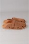 Seç 4204 Genuine Leather Men's Slippers Tan Suede - 4