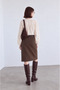 Brown Knee Length Skirt - 2