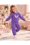 Ss Gi̇yi̇m Girls' Heart Printed Tracksuit Set – Sweatshirt and Jogger Pants 2-Piece Set