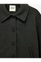 Long Sleeve Classic Collar Buttoned Pocketed Cashmere Bomber Jacket - 3