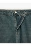 Normal Waist Cotton Five-Pocket Oversize Skater Jean Trousers - 4