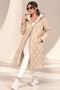 Coat with Hood, Zipper on the Front, Snaps on the Sides, Lined Long Puffer Coat - 2