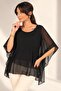Women's Sequin Detailed Short Sleeve Comfortable Fit Chiffon Blouse - 2