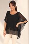 Women's Sequin Detailed Short Sleeve Comfortable Fit Chiffon Blouse - 3