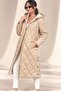 Coat with Hood, Zipper on the Front, Snaps on the Sides, Lined Long Puffer Coat - 3