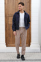 Stylish Cashmere Jacket/Mantle with Hidden Zipper Detail - 3