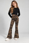 9-12 Years Old Girls' Spanish Style Leopard Patterned Leggings with Waist Belt - 3