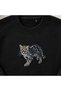 Wild Oselo Cat Embroidered Crew Neck Sweatshirt Unisex