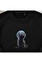 Cat Howling at the Moon Embroidered Crew Neck Sweatshirt Unisex