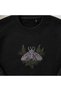 Botanical Moth Embroidered Crew Neck Sweatshirt Unisex