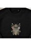 Floral Cicada Embroidered Crew Neck Sweatshirt Unisex