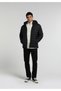 Slim Fit Hooded Zippered Lined Men's Black Coat - 3