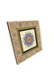 Rumi Pattern Printed 20X20 Mdf Gilded Table Kd-54