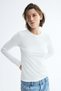 Long-sleeved ribbed top