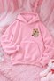 Unisex Capybara Printed Front and Back Design Oversize 3 Thread Ribbed Hooded Sweatshirt - 2