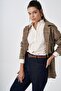 Plaid Pattern Coat Beige