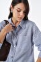 Plaid Pattern Cotton Tunic Blue - 6